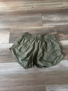 lululemon athletica Olive Green Running Shorts